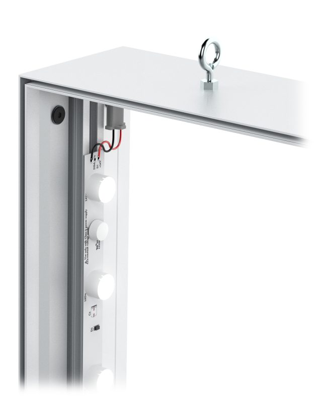 HANGING SEG LIT FABRIC FRAME MOUNT