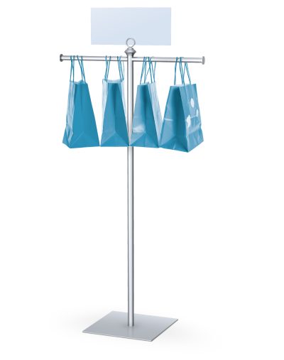 BAG RACK STAND WITH SIGN HOLDER