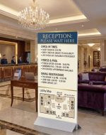 Mightee Mount sign stand hotel