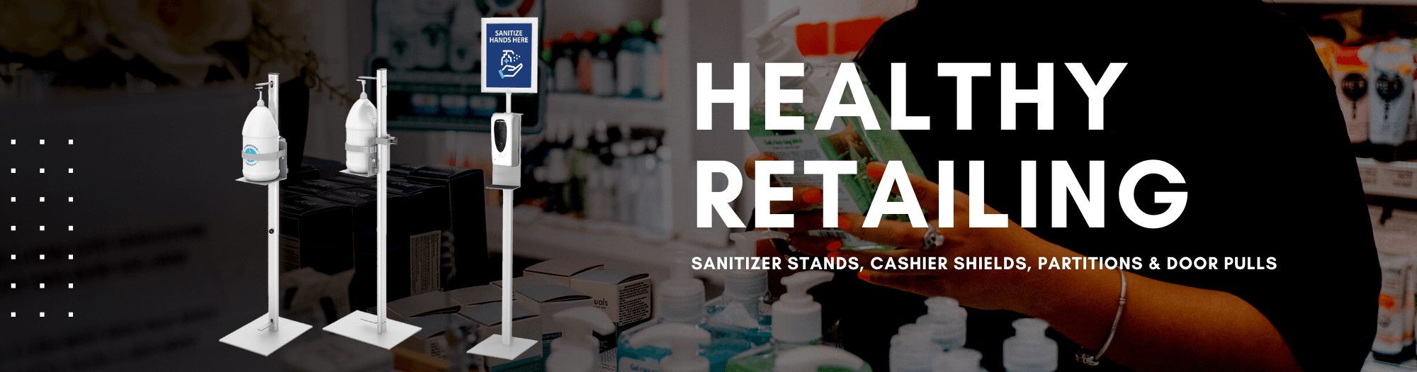 Medical Supplies and Healthy Retailing Display Stop