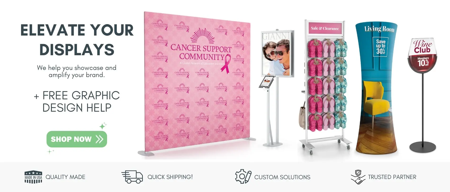 display stop stands and print graphics