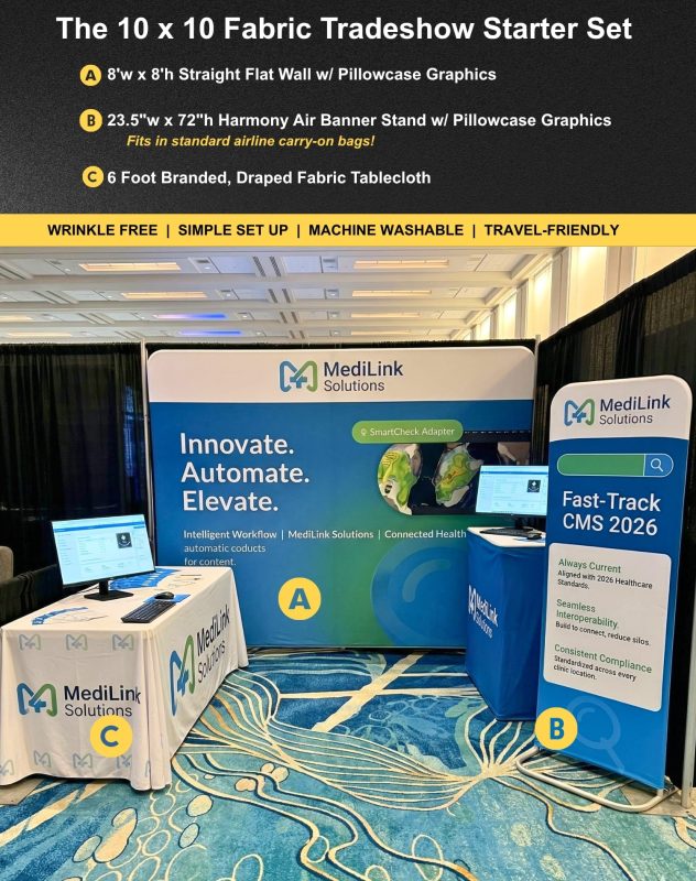 10x10 Tension Fabric Trade Show Kit